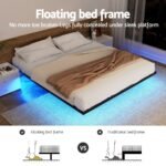 Artiss King Bed Frame,Floating Metal Bed Frame with Smart LED Lights - Sturdy Metal Platform Bed Base, Silent Design, Tool-Free Assembly, 300KG Capacity for Home/Hotel/Master Bedroom​ - Image 4