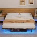 Artiss King Bed Frame,Floating Metal Bed Frame with Smart LED Lights - Sturdy Metal Platform Bed Base, Silent Design, Tool-Free Assembly, 300KG Capacity for Home/Hotel/Master Bedroom​ - Image 7