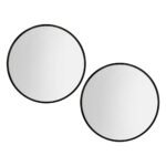 Embellir 2 Wall Mirror Makeup 90cm Home Decor Framed Mirrors Bathroom Round Black