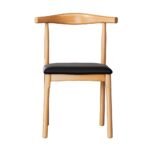 Artiss 2x Dining Chairs Rubber Wood Leather Seat Black - Image 3