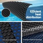 Aqua Buddy Pool Cover 600 Micron 6.5x3m w/ Roller 5.55m Black Solar Blanket - Image 4