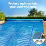 Aqua Buddy Pool Cover 600 Micron Solar Heat 9.5x5m Blanket w/ 5.55m Roller Blue - Image 4