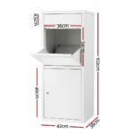 Gardeon Parcel Letterbox Drop Box Package White - Image 2