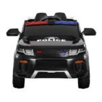 Electric Ride On Car Rigo Kids Patrol Police Ride On Cars Horn Music Remote Black - Image 3