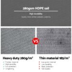 Instahut Shade Sail 5x6m Rectangle 280GSM 98% Grey Shade Cloth - Image 5