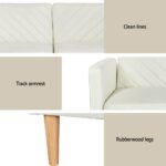 Artiss Sofa Bed Convertible Lounge 3 Seater Futon Couch Recliner Fabric Beige - Image 6