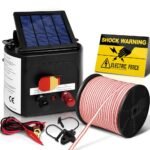 Giantz Fence Energiser 5KM Solar Powered Electric 400M Poly Tape Insulator - Image 8