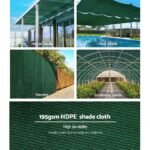 Instahut 90% Shade Cloth 3.66x20m Shadecloth Sail Heavy Duty Green - Image 4