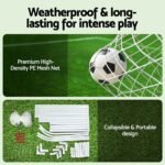 Everfit 12FT Soccer Football Goal Net UPVC Frame with PE Mesh Weatherproof Portable Goals for Backyard Training Competitive Play - Image 5