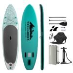 Weisshorn Stand Up Paddle Board 10.6ft Inflatable SUP Surfboard Paddleboard Kayak Surf Green - Image 3
