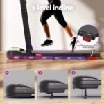 Everfit Treadmill Electric Walking Pad with Incline Foldable for Home Gym Black - Image 5