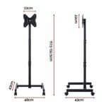 Artiss TV Stand 13-50" Universal Mobile Adjustable Height TV Stand with Wheels - Image 3