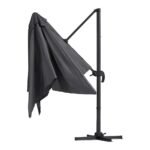 Instahut Outdoor Umbrella 3m Umbrellas Cantilever Stand Sun Roma 360 Degree Charcoal - Image 3