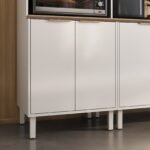 Base Kitchen Steel Cabinet/Cupboard with 3 Doors + 2 Drawers - Renova White Flat Pack DIY - Image 6