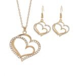 Heart Shaped Rhinestone Jewelry Set for Women - Image 2