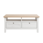 Noosa Coffee Table White Oak 2 Shelf and 2 Drawers - Image 2