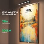 Wireless Picture Lights for Wall, Battery Operated Wall Light for Painting Rechargeable CCT Rotatable Art Gallery Light with Remote Dimmable Timer for Artwork Frame Display Dartboard (Black, 24inch) - Image 2