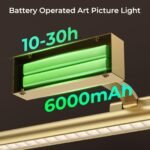 Wireless Picture Lights for Wall, Battery Operated Wall Light for Painting Rechargeable CCT Rotatable Art Gallery Light with Remote Dimmable Timer for Artwork Frame Display Dartboard (Gold, 24inch) - Image 3