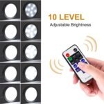 Linkable Under Cabinet LED Lighting 12V Slim Aluminum Dimmable Puck Lights Direct Wired with RF Remote Control for Kitchen Lighting(8pack Daylight White) - Image 6