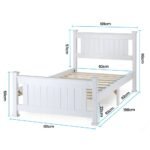 KINGSTON SLUMBER Single Wooden Bed Frame, Bedroom Furniture for Kids and Adults - Image 2