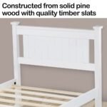 KINGSTON SLUMBER Single Wooden Bed Frame, Bedroom Furniture for Kids and Adults - Image 3