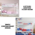 Kingston Slumber Triple Wooden Single Over Double Bunk Bed Frame for Kids, Convertible Design, White - Image 2