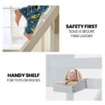 Kingston Slumber Triple Wooden Single Over Double Bunk Bed Frame for Kids, Convertible Design, White - Image 6