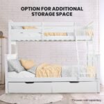 Kingston Slumber Triple Wooden Single Over Double Bunk Bed Frame for Kids, Convertible Design, White - Image 9