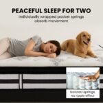 KINGSTON SLUMBER Luxury 34cm King Single Mattress, Medium Firm, Euro Top, 5-Zone Pocket Spring Foam - Image 9