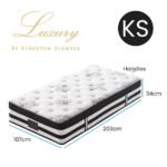 KINGSTON SLUMBER Luxury 34cm King Single Mattress, Medium Firm, Euro Top, 5-Zone Pocket Spring Foam - Image 14