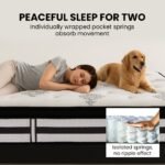 KINGSTON SLUMBER Luxury 34cm King Mattress, Medium Firm, Euro Top, 5-Zone Pocket Spring Foam - Image 8