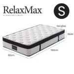 KINGSTON SLUMBER RelaxMax 31cm Single Mattress, Medium, Euro Top, 5-Zone, Pocket Spring, Knitted Fabric - Image 10