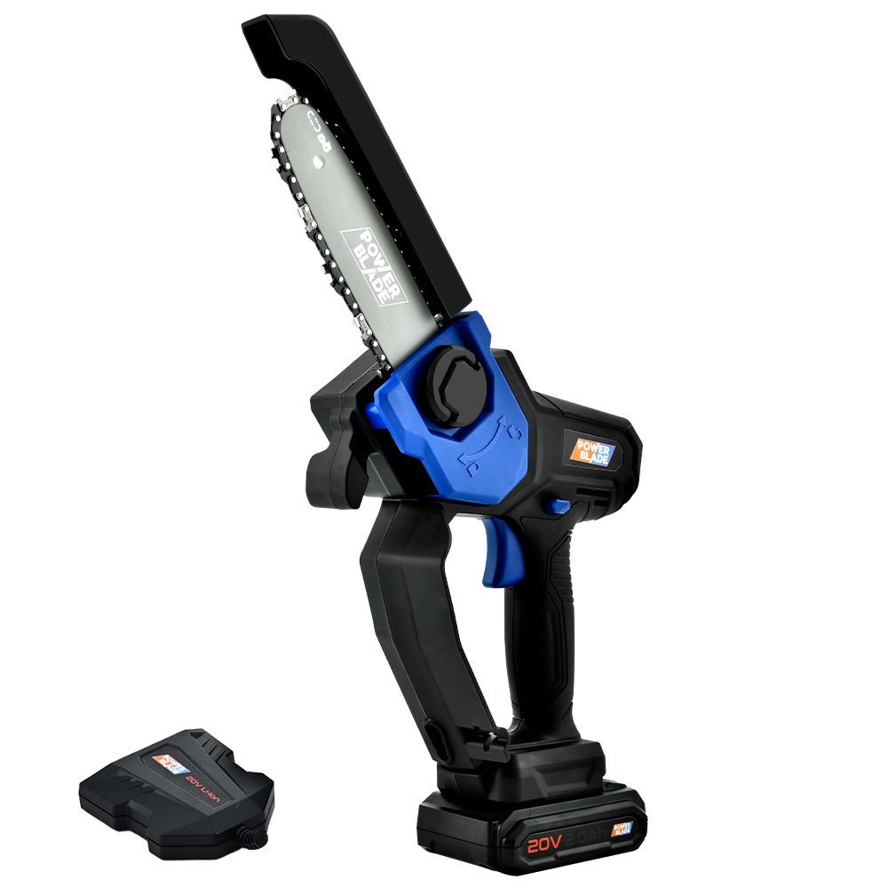 V219-CHNHCSPBCS2A-225612-00 POWERBLADE SW6 20V Cordless Mini Chainsaw Kit, Electric Tree Pruner with Battery & Fast Charger - Image 1