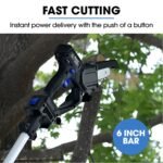 POWERBLADE SW7 20V Cordless Convertible Mini Chainsaw Pole Saw Kit, Telescopic Electric Tree Pruner with Lithium Battery & Fast Charger - Image 7