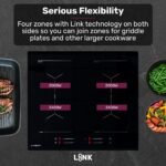 EuroChef 60cm 4 Zone Induction Cooktop, 7200W Electric, Dual Link Bridged Zone Hobs, Touch Controls - Image 3
