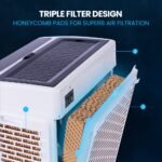 POLYCOOL 30L Evaporative Air Cooler Portable Industrial Fan, Purifier, Humidifier, Remote Control - Image 6