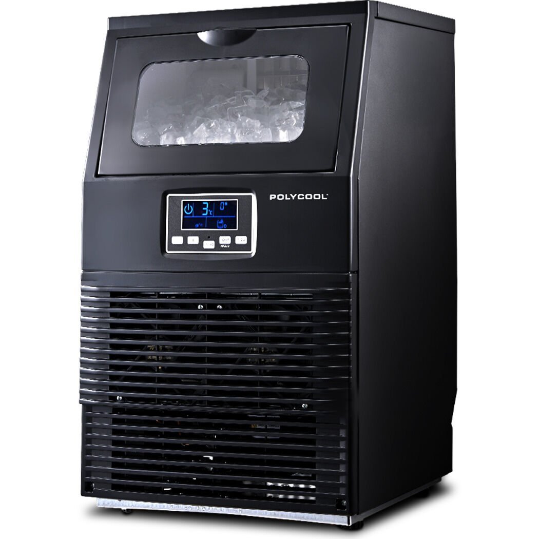 V219-FDSICMPY35KA-202510231315-00 POLYCOOL Commercial Ice Maker Machine, up to 35kg/24hr, Timer & Self Cleaning Programs - Image 1