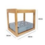 PLANTCRAFT 12 Pod Indoor Hydroponic Growing System with Bamboo Frame & LED Lights - Image 6