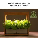 PLANTCRAFT 12 Pod Indoor Hydroponic Growing System with Bamboo Frame & LED Lights - Image 10