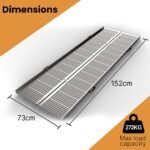 EQUIPMED 152cm Portable Folding Aluminium Access Ramp, 272kg Rated, for Wheelchair, Mobility Scooter, Rollator - Image 6