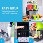 POLYCOOL 24L Double Tank Commercial Slush Machine, Quality Donper Compressor, Frozen Slushy Maker - Image 7