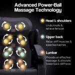 FORTIA Zero Gravity Recline Full-Body Massage Chair, with Back and Foot Rollers, Squeezing Air Pressure for Arms, Legs, plus Heat and Vibration functions, Black - Image 4
