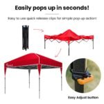RED TRACK 3.6x2.2m Ultra Compact Folding Gazebo, Carry bag, Portable Outdoor Popup Marquee for Camping Beach - Image 6