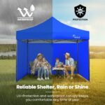 RED TRACK 3x3m Premium Pop Up Gazebo Marquee, Patented Steel Cable Canopy Support System, Wheeled Carry Bag, Side Walls, UV Block, Reinforced Frame, Blue - Image 9
