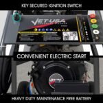 JET-USA Commercial Diesel High-Pressure Washer Cleaner, Electric Start 10hp 418cc, 15m Steel Braided Hose, Adjustable Triplex Pump - DX800 - Image 5