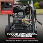 JET-USA Commercial Diesel High-Pressure Washer Cleaner, Electric Start 10hp 418cc, 15m Steel Braided Hose, Adjustable Triplex Pump - DX800 - Image 10