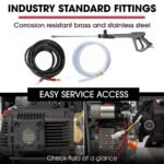 JET-USA Commercial Diesel High-Pressure Washer Cleaner, Electric Start 10hp 418cc, 15m Steel Braided Hose, Adjustable Triplex Pump - DX800 - Image 11