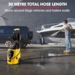 Jet-USA RX550 Electric High Pressure Washer 3500PSI Ultimate Pack, 5 Nozzles, Spin & Wheel Brush, Deck Cleaner, Turbo Head, Angled Lance, 30M Hose Reach - Image 2