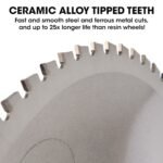 Baumr-AG 355mm Premium Ceramic Alloy Tooth Blade, Low Spark Cold Cut for Metal Cut Off Saw - Image 3