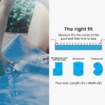 Aurelaqua Pool Roller Cover and 6x3.2m Solar Blanket 400 Micron, Blue - Image 5